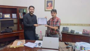 Receiving of Workshop Certificate