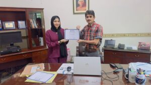 Receiving of Workshop Certificate