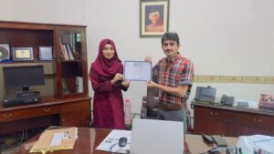 Receiving of Workshop Certificate
